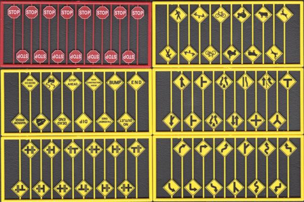 Tichy 8257 HO Modern Road Sign Assortment
