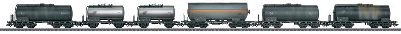 Marklin 46533 HO Era III Tank Car 6-Pack - 3-Rail - Ready to Run EVA & VTG