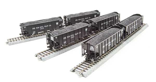 Broadway Limited 3118 N PRR N&W Class H2A 3-Bay Hopper w/Load Set C (Pack of 6)