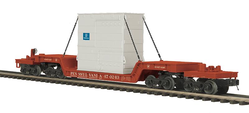 MTH 20-98987 PRR 75' Depressed-Center Flatcar w/Transformer