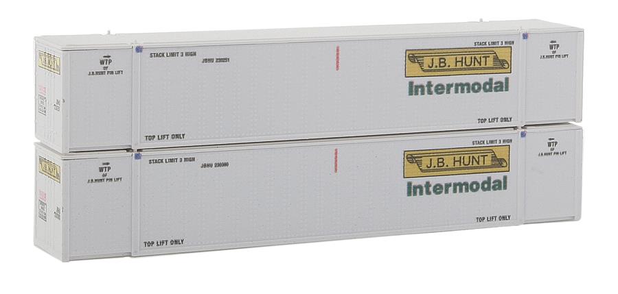 Con-Cor 0004-53019 N JB Hunt Monon 53' Rivet-Side Container #2 (Pack of 2)
