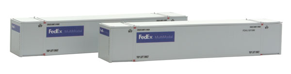 Con-Cor 0004-453036 N FedEx Monon 53' Rivet-Side Container #2 (Pack of 2)