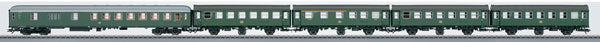 Marklin 43194 HO German Federal Railroad DB Rebuilt & Half-Baggage Passenger Set