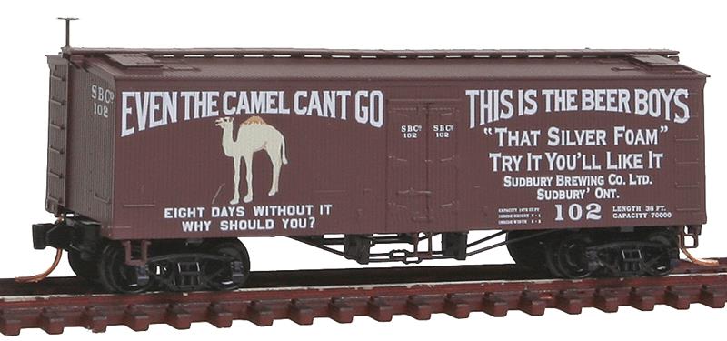 Micro-Trains 05800180 N Sudbury Brewing Co 36' Wood Sheathed Ice Reefer #102