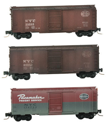 Micro-Trains 50044490 Z New York Central 40' SD Boxcar RTR Runner (Pack of 3)