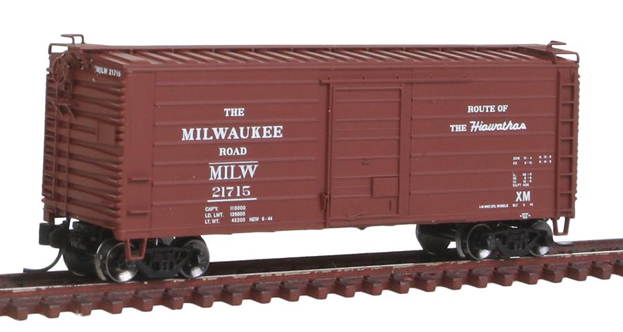 Fox Valley Models 90223 N Milwaukee RTR Short-Rib 40' Rib-Side Boxcar #21715
