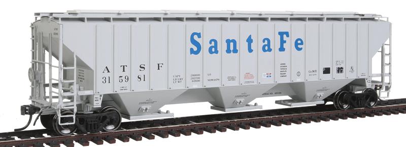 InterMountain 45387 HO Santa Fe PS 4750 Cu Ft 3-Bay Rib-Sided Hopper Car