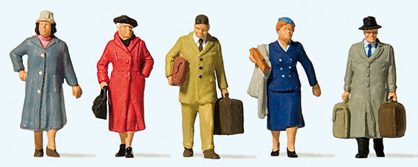 Preiser 10662 HO Train Passengers Figures (Set of 5)