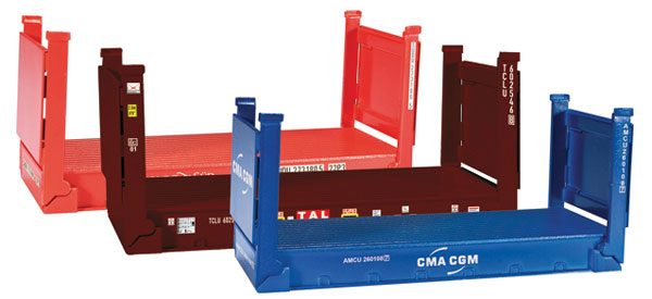 Herpa 076579 HO 20' Flat Containers (Set of 3)