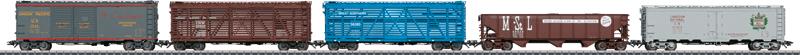 Marklin 45658 HO American Freight Car Set - 3-Rail - Ready to Run