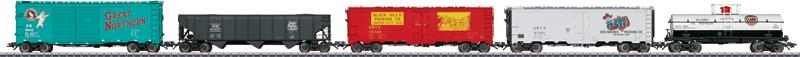 Marklin 45645 HO American Freight Car Set - 3-Rail - Ready to Run