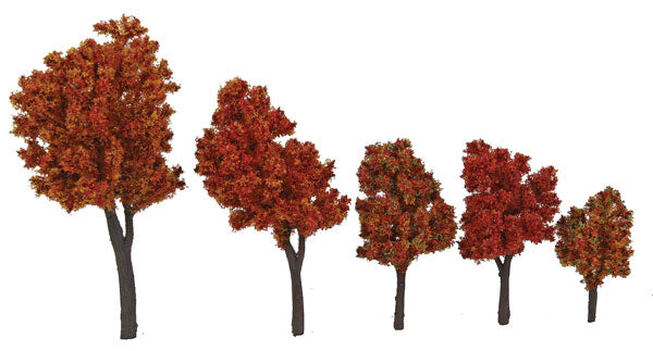 Walthers 949-1155 Autumn Trees with Pin Base 1.6"-4" (Pack of 10)