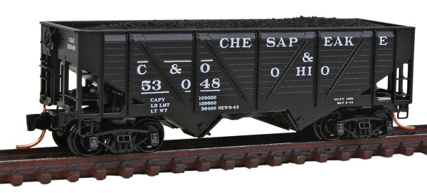 Micro-Trains 05700070 N C&O 33' Twin Bay Composite Side Hopper #53048