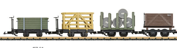 LGB 49170 G Feldbahn Rural Railroad 4-Car Freight Set - Ready to Run