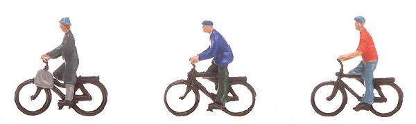 Faller 155333 N Bicyclists on Bicycles Figures (Set of 3)
