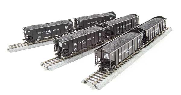 Broadway Limited 3116 N PRR N&W Class H2A 3-Bay Hopper w/Load Set A (Pack of 6)