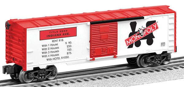 Lionel 6-81073 O Gauge Monopoly Ventor & Indiana Ave. Boxcar (Set of 2)