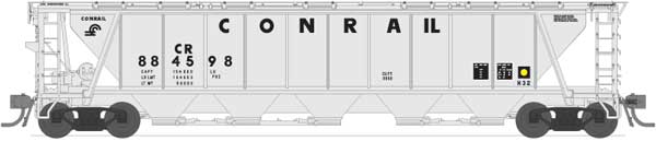 Broadway Limited 1887 HO Conrail H32 5-Bay Covered Hopper Set A (Pack of 4)