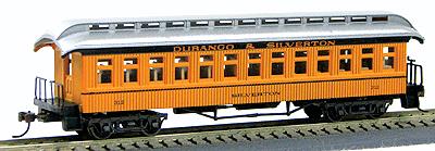 Con-Cor 227 HO Durango & Silverton 1880s Wood Open-Platform Coach
