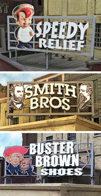 Bar Mills 242 Classic Billboard 3 Large for HO & O Kit Set 3