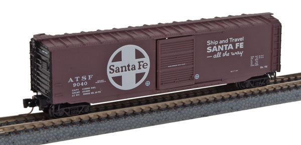 Micro-Trains 99400070 Z Santa Fe 50' Single-Door Boxcar RTR Runner (Pack of 4)