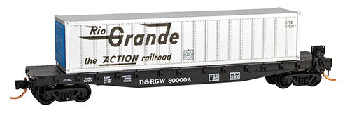 Micro Trains 04500511 N DRGW 50' Fishbelly Side Flatcar #80000A