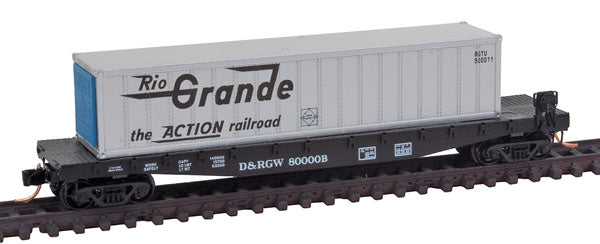 Micro-Trains 04500512 N DRGW 50' Fishbelly Side Flatcar #80000B