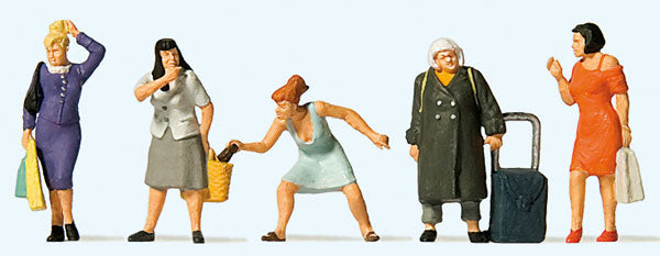 Preiser 10665 HO Women Doing The Shopping Figures (Set of 5)