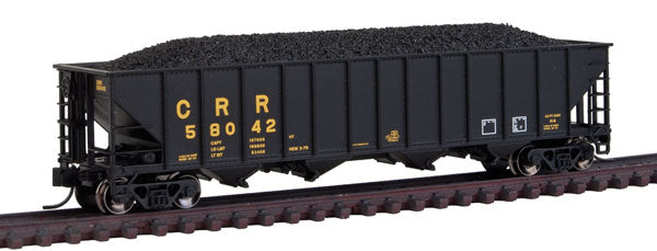 Trainworx Inc 2414-37 N Clinchfield 100-Ton Quad Hopper w/Coal Load #58042