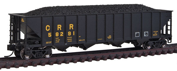 Trainworx Inc 2414-42 N Clinchfield 100-Ton Quad Hopper w/Coal Load #58291