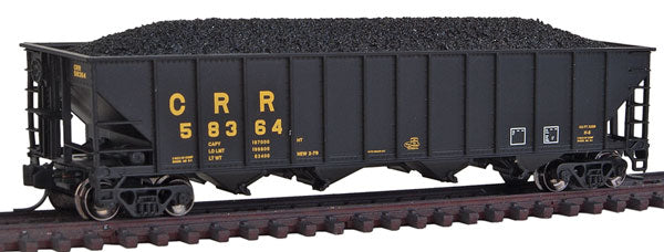 Trainworx Inc 2414-43 N Clinchfield 100-Ton Quad Hopper w/Coal Load #58364