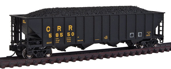 Trainworx Inc 2414-46 N Clinchfield 100-Ton Quad Hopper w/Coal Load #58550