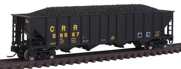 Trainworx Inc 2414-47 N Clinchfield 100-Ton Quad Hopper w/Coal Load #58567