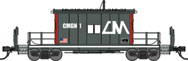 Bluford Shops 24120 N Central Michigan CMGN Steel Transfer Caboose Car #1