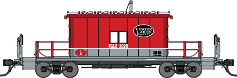 Bluford Shops N Scale Finger Lakes Railway Short Roof Transfer Caboose #202