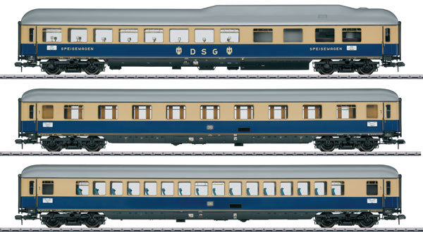 Marklin 58059 1962 Rheingold Passenger Car w/ Lights & Detail RTR (Set of 3)
