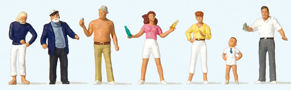 Preiser 10690 HO At the Kiosk Figures (Set of 7)