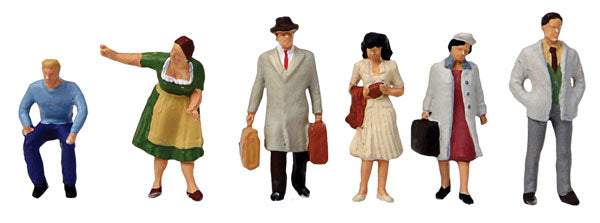 Preiser 1010587 HO Motel Patrons & Staff Figures (Set of 6)