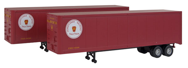Walthers 949-2312 HO Pennsylvania Railroad 40' Trailer Assembled (Pack of 2)