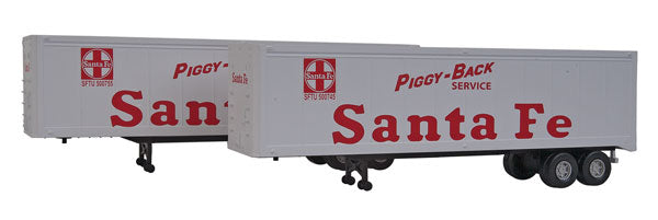 Walthers 949-2314 HO Santa Fe 40' Trailer 2-Pack - Assembled