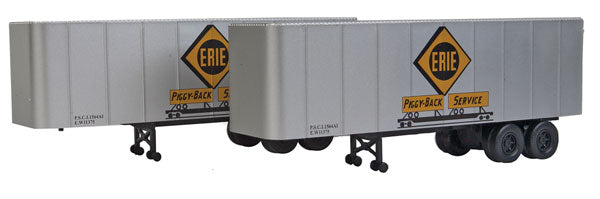 Walthers 949-2359 HO Erie 32' Trailer 2-Pack - Assembled