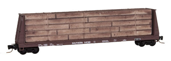 Micro-Trains 52700141 Z Scale Southern 60' Bulkhead Flatcar with Load #114381