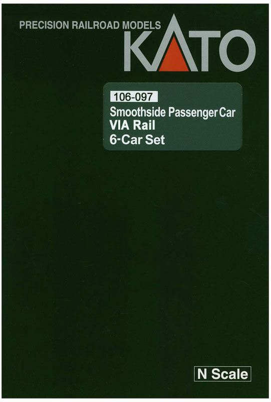 Kato 106-097 N VIA Rail 6pk Smoothside Psg. Cars