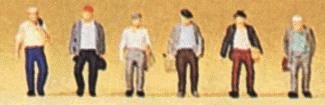 Preiser 88532 Z Walking Male Pedestrian Figures (Set of 6)