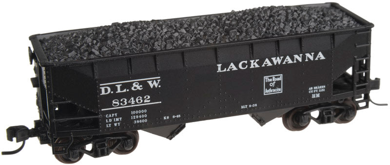 Atlas 50001641 N DL&W 2-Bay Side Hopper Car #83412