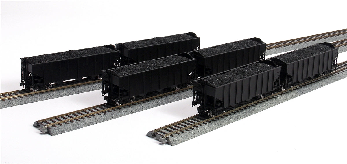 Broadway Limited 1795 HO Painted, Unlettered Class H2a 3-Bay Hopper (6)
