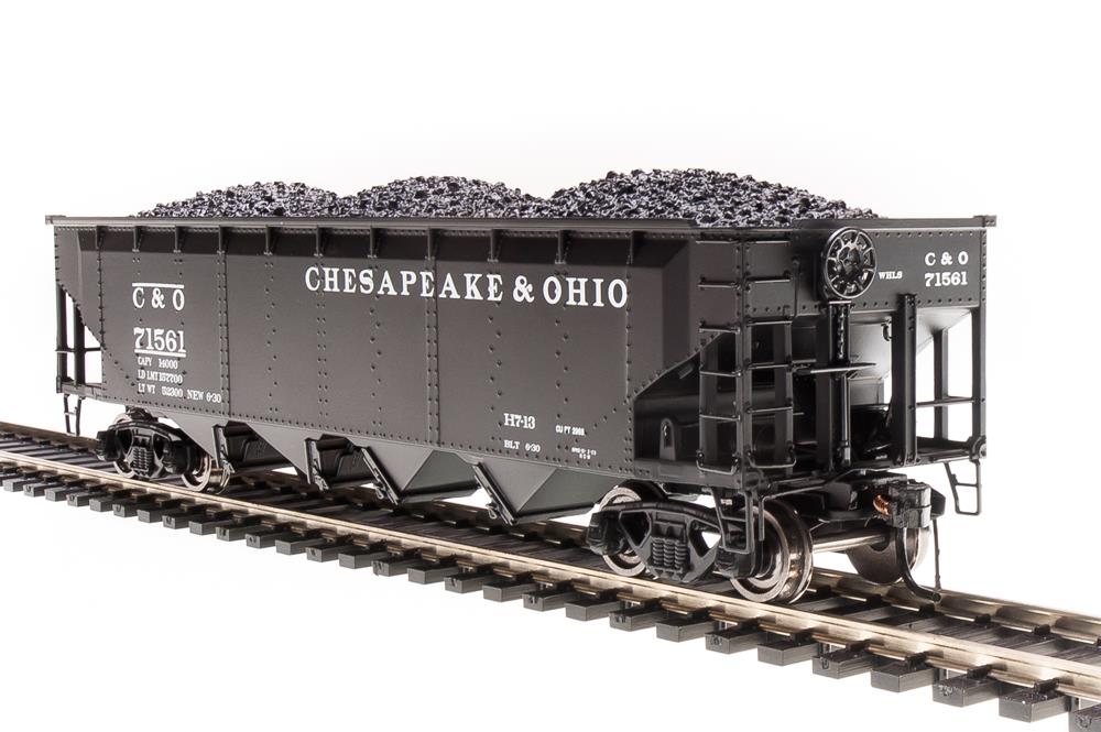 Broadway Limited 2768 HO C&O ARA 70-Ton 4-Bay Hopper w/Load Set A (Pack of 4)