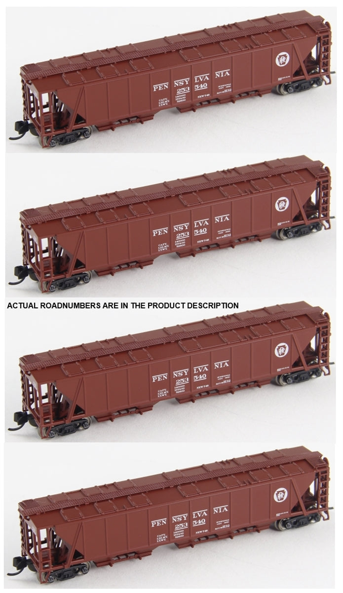 Broadway Limited 3166 N PRR Class H32 5-Bay Covered Hopper Set B (Pack of 4)