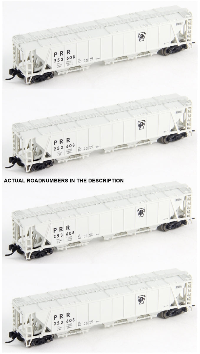 Broadway Limited 3169 N PRR Class H32 5-Bay Covered Hopper Set A (Pack of 4)