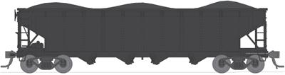 Broadway Limited 3197 N Undecorated ARA/AAR 70-Ton 4-Bay Hopper (Set of 6)